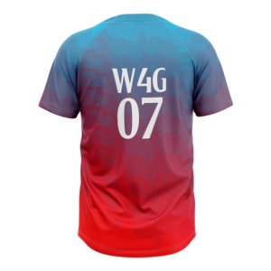 เสื้อเบสบอล/ฟุตบอลแบบยูนิเซ็กซ์ พิมพ์ลายแบบซับลิเมชั่น ระบายเหงื่อได้ดี ต้านเชื้อแบคทีเรีย ผลิตจากโพลีเอสเตอร์ 100% / ผ้าผสมโพลีเอสเตอร์-คอตตอน แขนสั้น - Product Image 3
