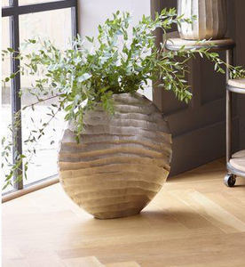 Modern Luxury Gold Textured Metal Vase Organic Oval Shape Decorative Flower Pot for Tabletop Centerpiece <b>Home</b> <b>Decor</b> Vase - Product Image 6