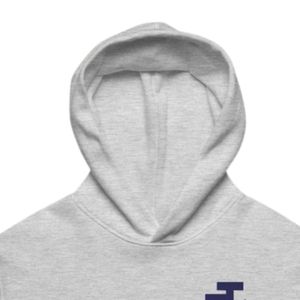 Sweat à capuche gris brodé épais en molleton doux, pull à manches longues, vêtement décontracté pour l'hiver - Product Image 2