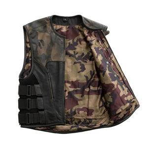 Gilet en cuir pour homme style camouflage Hunt Club, le plus vendu, nouveau design camouflage personnalisé, gilet professionnel en cuir de mouton pour homme - Product Image 4