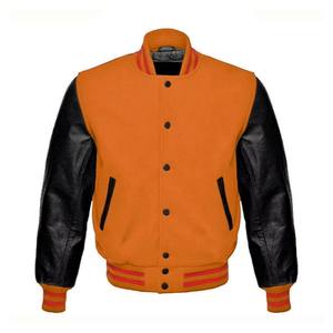 Blouson universitaire en cuir véritable de haute qualité, personnalisé ODM/OEM, pour hommes et femmes, style baseball universitaire, collection 2025 - Product Image 5