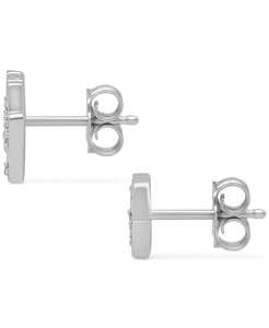 มือเพชร Hamsa & ต่างหูรูปตาปีศาจไม่ตรงกัน (1/10 ct. T.W.) ในเงินสเตอร์ลิง | เมซี่ - Product Image 2