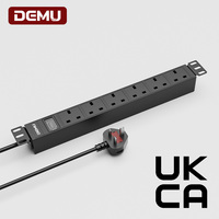 PDU industriel 1U pour montage en rack, 6 prises de type E françaises, disjoncteur 1P, alliage d'aluminium