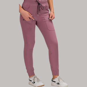 Ensemble de tenue médicale pour femmes avec surpiqûres contrastées, col en V, haut et pantalon extensibles, uniforme de soins de santé multi-poches, vêtements de travail pour infirmières - Product Image 3