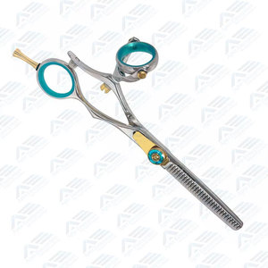 Ciseaux à effiler professionnels en acier inoxydable, 30 dents, double pivot, bleus, à clipser facilement, taille personnalisée - Product Image 2