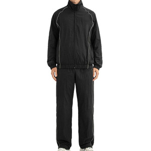 Conjunto Deportivo de Invierno para Hombre, Chaqueta con Capucha y Pantalones de Poliéster Impermeable, Transpirable, Resistente al Viento y Elástico - Product Image 1