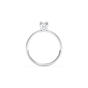 Anillo de Compromiso y Promesa REYES con Moissanita de Corte Cojín Exquisito de 0.98 Quilates para Mujer, Plata de Ley 925, Joyería Fina - Product Image 6