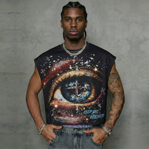 Camisetas de Hombre de Manga Corta, Personalizadas por el Fabricante, de Alta Calidad, 100% Algodón, Impresas con Serigrafía, Ecológicas, de Secado Rápido, Estilo Vintage - Product Image 3