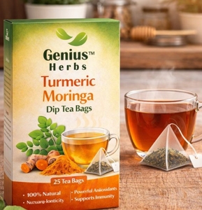 Sachets de thé Moringa Curcuma de qualité contrôlée, infusion naturelle de plantes, sachet filtrant pour les salons de thé spécialisés et les marques de bien-être - Product Image 2