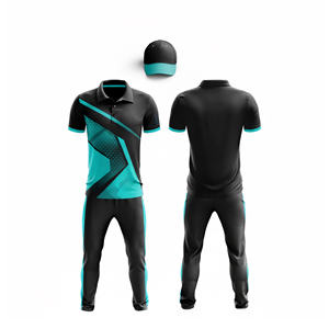 Service d'impression par sublimation pour uniformes de cricket |   Tenue complète d'équipe de cricket pour hommes, femmes et jeunes : polo et pantalon - Product Image 2