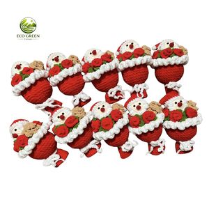 Jouets en peluche de Noël faits à la main au crochet, porte-clés Arbre de Noël, Bonhomme de neige, Père Noël, décoration de cadeau de vacances mignonne - Product Image 6
