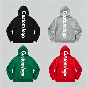 เสื้อฮู้ดผู้ชายสีดำ พิมพ์โลโก้ตามสั่งด้านหน้า ผ้าถักลำลอง 100% ผ้าฝ้ายฟลีซ ทรงหลวม ใส่ได้ในฤดูใบไม้ผลิ - Product Image 6