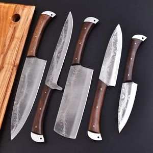 Wholesale Handmade Carbon Steel Chef <b>Knife</b> Set <b>Bone</b> <b>Handles</b> Ambidextrous Design Sharp Blades (4-5.9in) Traditional Style Kitchen - Product Image 4