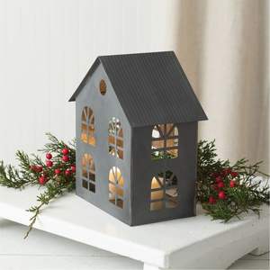 Lanterne décorative vintage en métal galvanisé pour bougies, support de bougie chauffe-plat pour jardin féerique, décoration de table à la maison - Product Image 5