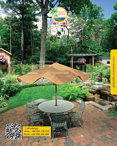 ร่มใยมะพร้าวรักษ์โลก ขนาดเส้นผ่านศูนย์กลาง 280 ซม. สำหรับใช้ในสวน COCO HITECH - Product Image 6