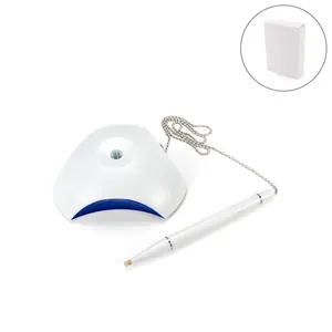 Stylo compteur à encre bleue avec support de base et chaîne sécurisée, fournitures de bureau en plastique PN01 - Product Image 2