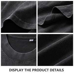 Camiseta Lisa para Hombre con Logotipo Personalizado, Estilo Vintage Mineral, Color Retro Shaka, Camisetas de Gran Gramaje con Lavado Ácido para Hombre - Product Image 3