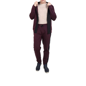 Most Trendy Cut and Sew Winter 2 <b>Pc</b> Tracksuit <b>Sets</b> Thick Hoodie & Matching Jogger Sweatpants Two Piece Cotton Men's Sweatsuit - Product Image 3