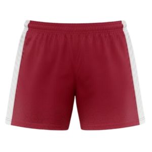 Shorts de lacrosse unisexes rouges en polyester, coupe athlétique, vêtements de sport légers, uniforme d'équipe, entraînement, match, vêtements de compétition - Product Image 2