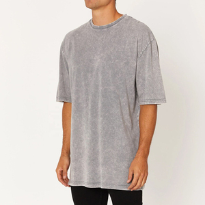 Wholesale Custom Front Logo Print Acid Wash Men's T-Shirts Cotton Eco-Friendly Lightweight Plain - Product Image 5