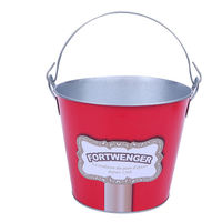 Promotion Bière : Seau à glace en acier galvanisé 5L avec décapsuleur, seau isotherme pour boissons, avec poignée, idéal pour les fêtes