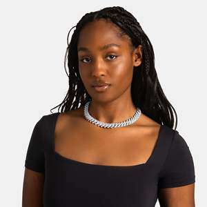Women's 925 <b>Silver</b> Rhodium Plated Rope Chain <b>Choker</b> Necklace Luxury Everyday Wear - Product Image 4