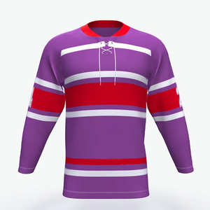 Meilleures ventes Maillots de hockey personnalisés unisexes à prix abordable 100% polyester Impression numérique - Product Image 1