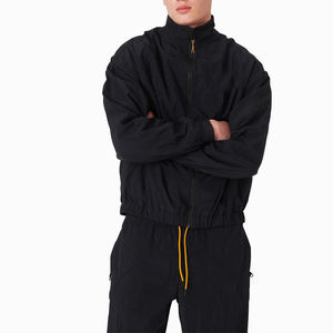 Custom <b>Men's</b> Polyester Zip up Blank Oversized Reflective Windproof <b>Jacket</b> and <b>Track</b> Pants Sets Nylon Tracksuits <b>for</b> <b>Men</b> - Product Image 4