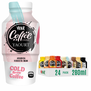 Boisson au café infusé à froid de 280ml-VINUT Vietnam Factory, grains d'arabica et de robusta, sans OGM, sans produits laitiers, sans gluten, échantillon gratuit - Product Image 1