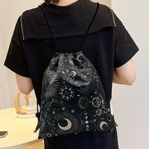 Sac à dos à cordon de serrage multicolore en polyester, sac de sport réglable avec espace pour logo, meilleur prix, fournitures OEM en gros - Product Image 1