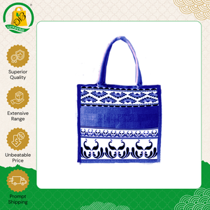 Bolsa de Compras de Yute Ecológica de la Mejor Calidad, con Impresión Moderna y Asa de Cinta de Algodón, de Venta Global - Product Image 4