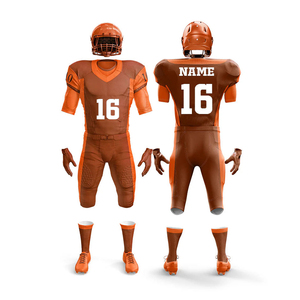 Uniforme de football américain vierge personnalisable par sublimation, durable, double couche, avec empiècements en mesh aux épaules, pour entraînement et match, fabrication OEM - Product Image 6