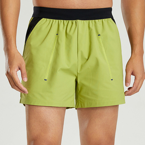 Short de bain pour homme orange uni, séchage rapide, taille élastique, décontracté, avec poches, taille mi-haute, longueur courte - Product Image 5