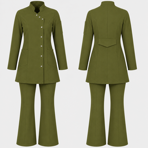 Custom Breathable Woven <b>Scrub</b> <b>Sets</b> Medical Workwear Polyester/Cotton Hospital Use Healthcare Apparel Supplier Factory - Product Image 1