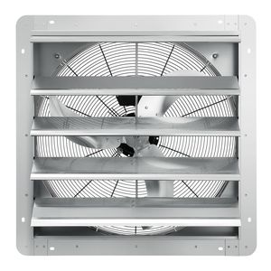 Ventilatore da Soffitta a Parete in Alluminio da 24FT ad Alta Velocità 3320 CFM con Motore AC e Serranda, per Ventilazione e Raffreddamento, Verde - Product Image 1