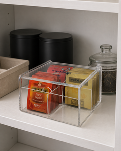 Hot Sales Stackable <b>Acrylic</b> Tea Bag Holder Storage Bin Box Clear Top Lid Model <b>Display</b> <b>Stand</b> for Kitchen Cabinets - Product Image 3