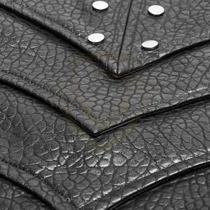 Gilet en cuir à carreaux décontracté pour homme, séchage rapide, pour l'extérieur, avec logo personnalisé, veste d'extérieur en cuir - Product Image 4