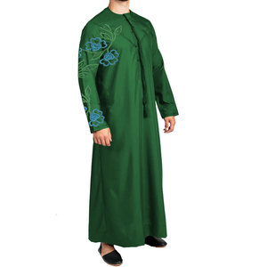Modern Kuwait Modest Solid Color Plus Size <b>Men's</b> <b>Thobes</b> Islamic Clothing High Quality Cotton/Polyester Breathable for Autumn - Product Image 5
