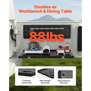 Mesa Plegable para Puerta Trasera de Ford Bronco 2021-2025, Capacidad de Carga de 88 Libras, Acero al Carbono, Panel Molle, Mesa Desplegable para Acceso a la Puerta Trasera - Product Image 3