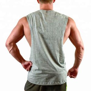 Débardeur d'été pour homme le plus vendu, personnalisable, pour la gym et le fitness, respirant, séchage rapide, écologique, col rond, coton/bambou - Product Image 6