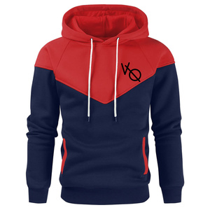 Automne et hiver nouvelle mode sweat à capuche couture imprimé sweat à capuche pour hommes, sweat à capuche imprimé décontracté pull polaire ample swea - Product Image 6
