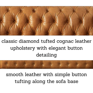 Sofá Chesterfield de Cuero Marrón de Lujo de 3 Plazas con Brazos Enrollados y Tapizado Profundo para Decoración de Sala de Estar - Product Image 5