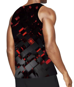 Men Sports Sublimation Tank <b>Top</b> Durable Gym Wear Moisture Control Fitness Training Vest Apparel - Product Image 5
