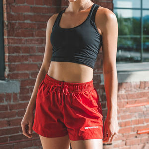 Ensemble de shorts de bain ajustables brillants pour femmes, été, deux pièces, vêtements de plage avec poches, polyester/coton - Product Image 2