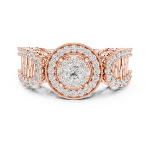 Anillo de Boda de Oro Blanco de 14K con Diamante Cultivado en Laboratorio, Redondo, para Mujer |   Diamante Cultivado Nuevo - Product Image 4