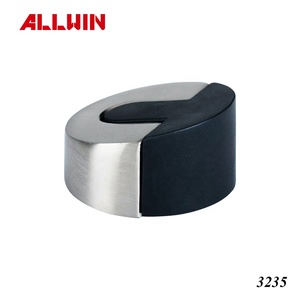 Butée de porte robuste en laiton au design moderne, fixation murale et au sol pour applications hôtelières - Product Image 3