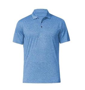 Polo à manches courtes bleu clair pour homme, coupe classique, décontracté, tricoté, couleur unie, t-shirt uni teint - Product Image 3