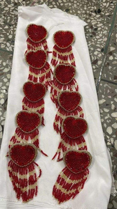 Fashion Jewelry Seed Bead Embroidered <b>Earrings</b> From India <b>Handmade</b> <b>Earrings</b> for Women and Girls Multi Color Seed Bead <b>Earring</b> - Product Image 3