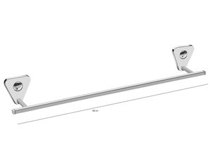 Wall Mounted Stainless Steel <b>Towel</b> Bar Rectangle Minimalist Design Rust Resistant Bathroom <b>Hook</b> Rail Single Tier Glossy Finish - Product Image 2
