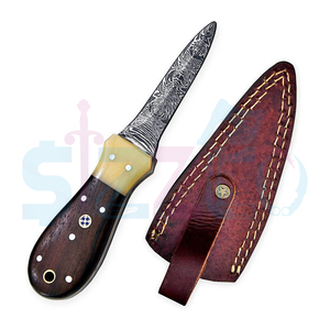 Top Quality Handmade Damascus Steel Wood Oyster <b>Knife</b> Non-Slip Grip <b>Handle</b> Eco-Friendly Clam Shell fish Opener Tool Custom - Product Image 5